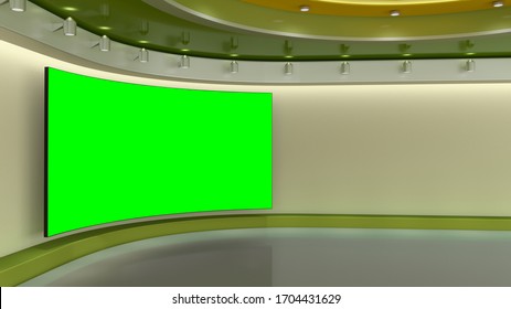 Virtual TV Studio 3D -Illustration