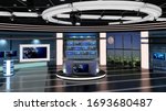 Virtual TV Studio News Set 27. 3d Rendering.
Virtual set studio for chroma footage. wherever you want it, With a simple setup, a few square feet of space, and Virtual Set, you can transform any locati