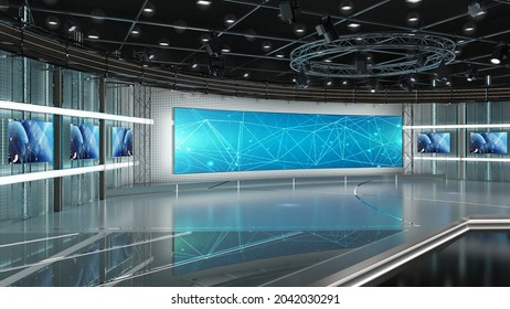 Virtual TV Studio News Set. Green Screen Background. 3d Rendering.

Virtual Set Studio For Chroma Footage. Wherever You Want It, With A Simple Setup, A Few Square Feet Of Space, And Virtual Set. 