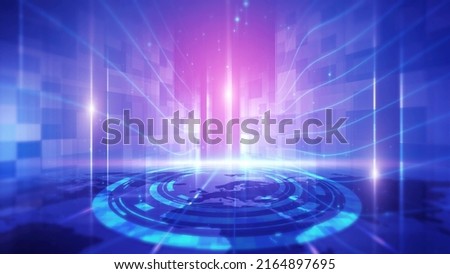 Virtual world of technology of the future with digital business beyond imagination, Metaverse concept.