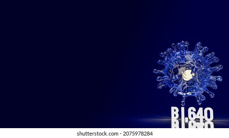 virus b1.640 for medical or sci concept 3d rendering