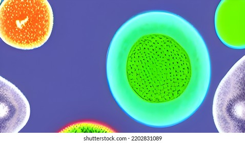 Virus And Background With Disease Cells. Corona Virus Outbreaking And COVID-19 Pandemic Medical Health Risk Concept. Illustration