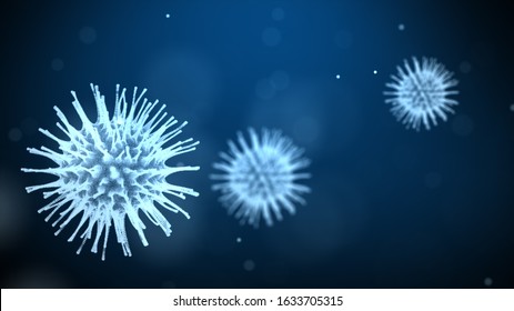 Virus Cells Flowing Corona Virus Cells Concept.Viral Disease Outbreak.  Hepatitis Viruses, Influenza Virus H1N1, Flu, Cell Infect Organism, Aids. Virus Abstract Background.