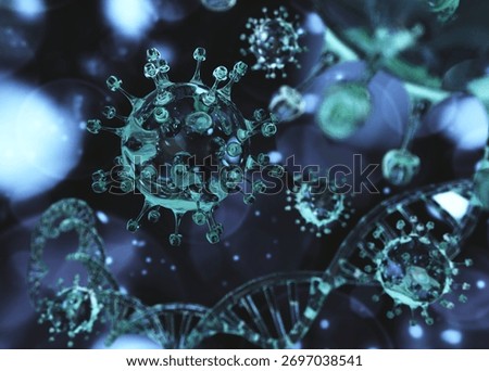 virus close-up, bacteria, 3d rendering