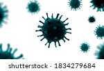 virus COVID-19 under the microscope. 3d illustration