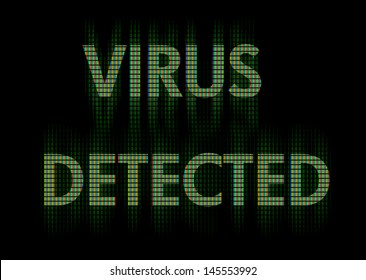 Virus Detected On Screen Text Efect