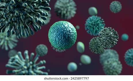 Viruses and bacteria in close-up