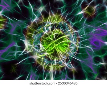 Viruses under microscope. Bacteria molecules. Fragment of electron microscope. Study of virus pathogens. Equipment for virology. Dangerous virus pathogen. Science of bacteriology. Bacteria Pathogen.