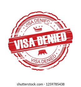 Visa denied grunge Stamp. - Shutterstock ID 1259785438