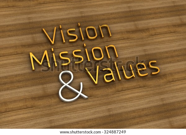 ビジョン ミッション 価値 誤植 のイラスト素材
