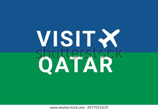 Visit Qatar Visit Logo Qatar Plane Stock Illustration 2077015639 ...