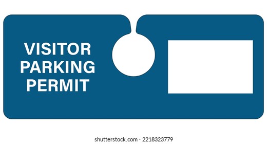 Visitor Parking Permit Hang Tag 