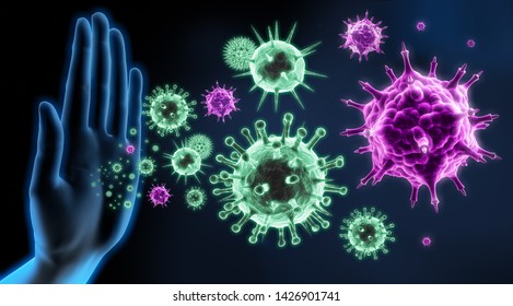 Visual concept of immune system and defense - 3D illustration