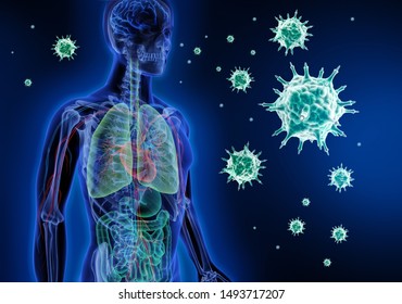 Visual Concept Viral Immune System Attack Stock Illustration 1493717207