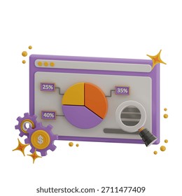 Visual representation of data analysis with charts and controls, suitable for tech, finance, and business dashboards.