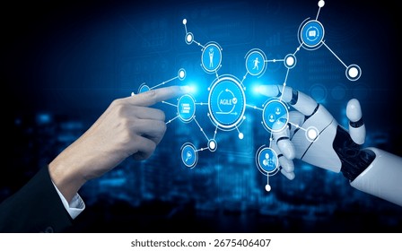 A visual representation of human-robot collaboration showcasing advanced technology and innovation, highlighting the synergy between artificial intelligence and human interaction. Tessel