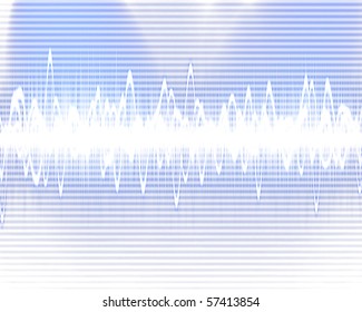 Visual Representation Of A Soundwave On A Blue Background