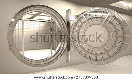 Visualization of a bank vault interior