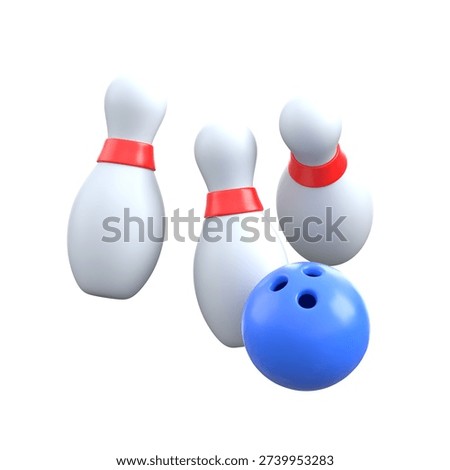 A visually appealing 3d illustration of bowling equipment