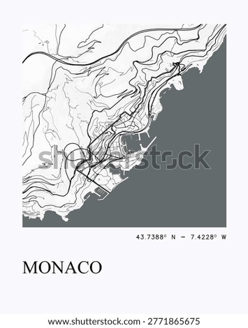 Visually appealing minimalist city map
