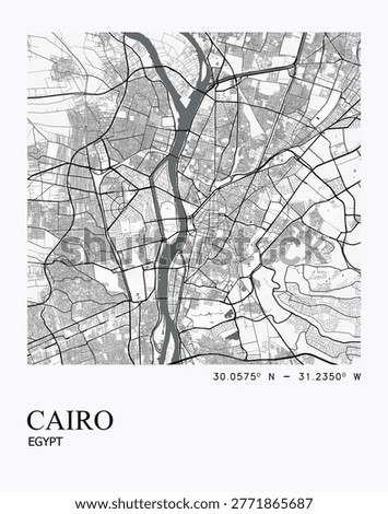 Visually appealing minimalist city map