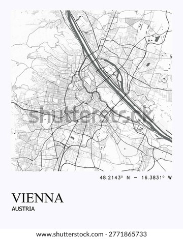 Visually appealing minimalist city map