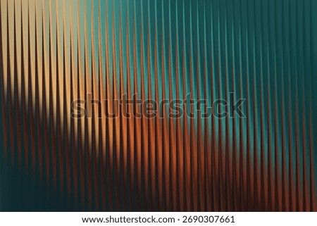 A visually rich abstract background characterized by diagonal, ribbed lines. The color palette blends warm copper and gold tones with deep, cool blues for a luxurious feel.