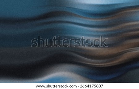 A visually striking abstract image featuring smooth, flowing waves of blue, brown, and gray. The soft gradients and blurred lines create a sense of depth and movement, ideal for backgrounds.