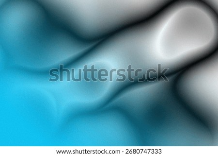 A visually striking abstract image featuring a smooth gradient transitioning from vibrant blue to soft gray, with organic, flowing shapes and a subtle grainy texture creating depth and visual interest
