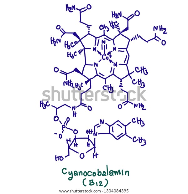 Vitamin B12 Called Cobalamin Watersoluble Vitamin Stock