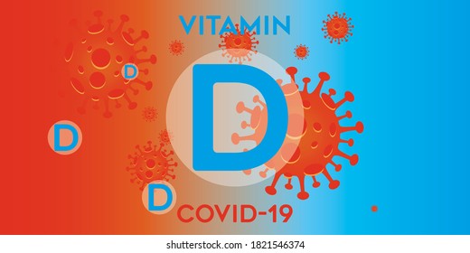 Vitamin D And Covid Virus Concept