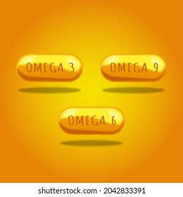 Vitamin Essential Amino Acids Fish Oil 3d Illustration