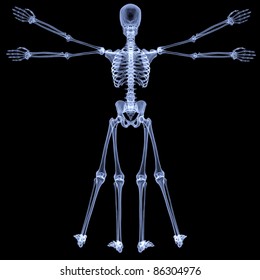 Vitruvian Man Under Xrays Isolated On Stock Illustration 86304976 ...