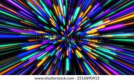 VJ loop vibrant neon multicolor abstract creative background. Colorful image 8K illustration cosmic creative background