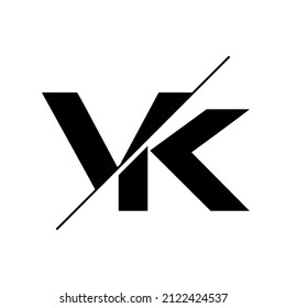VK modern initial logo in abstract concept with high quality professional design that will be best for your company