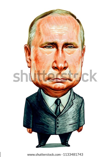 Vladimir Vladimirovich Putin Russian Statesman Illustrationcaricaturedesignjuly1318 のイラスト素材