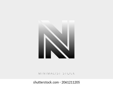 VN, NV, N, V Abstract Icon Logo Alphabet Monogram Illustration Initial Template for Business, Real Estate, Brand Identity, Company, Building. Professional Creative Luxury Minimalist Design