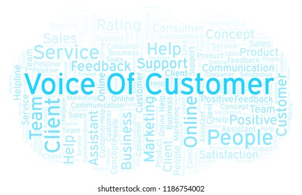 Voice Of Customer word cloud.