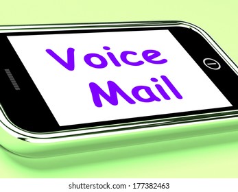 Voice Mail On Phone Showing Talk To Leave Message