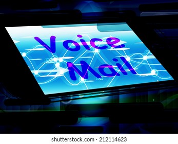 Voice Mail On Screen Showing Talk To Leave Message