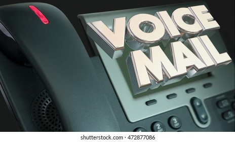 Voice Mail Phone Message Out Of Office Words 3d Illustration