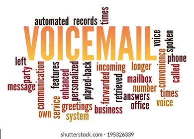 Voicemail In Word Collage