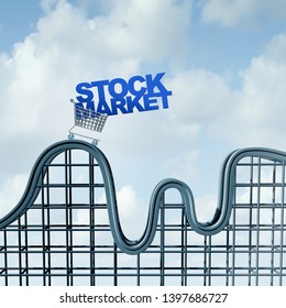 Volatile Stock Market And Economic Volatility With Fluctuation Of Price With The Rise And Fall Of Financial Securities And IPO Prices As A 3D Illustration.