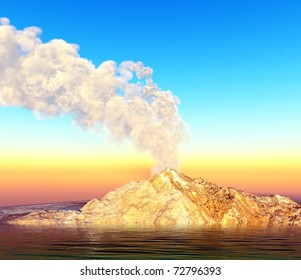Volcanic crater
