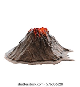 Volcano Lava Without Smoke On Isolatedbackground Stock Illustration ...