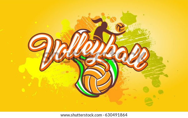 Volleyball Backgrounds Sports Stock Illustration 630491864