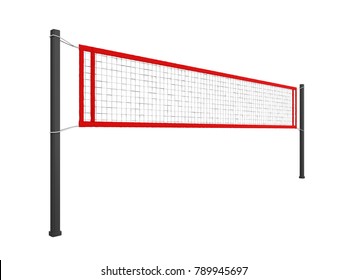 Volleyball Net Isolated. 3D Rendering