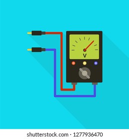 Volt Meter Icon. Flat Illustration Of Volt Meter Icon For Web Design