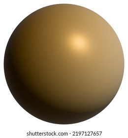 Volume ball with 3 d effect in brownish-golden tones.
