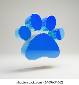 web blue paw print logo